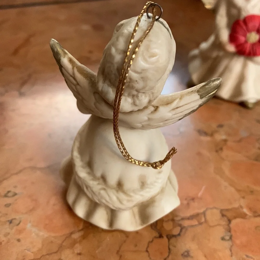 Vintage HOMCO Christmas Angels SET OF 6 BEAUTIFUL ORNIMENTS